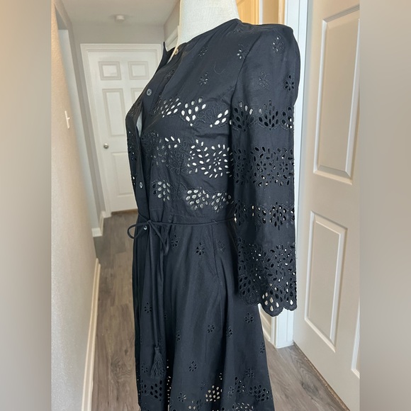 Theory structured eyelet shirt dress cotton size 2 - Picture 8 of 15